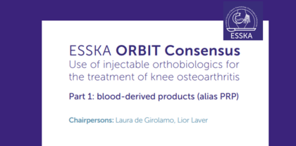 Foto Use of injectable orthobiologics for the treatment of knee osteoarthritis. ESSKA ORBIT Consensus